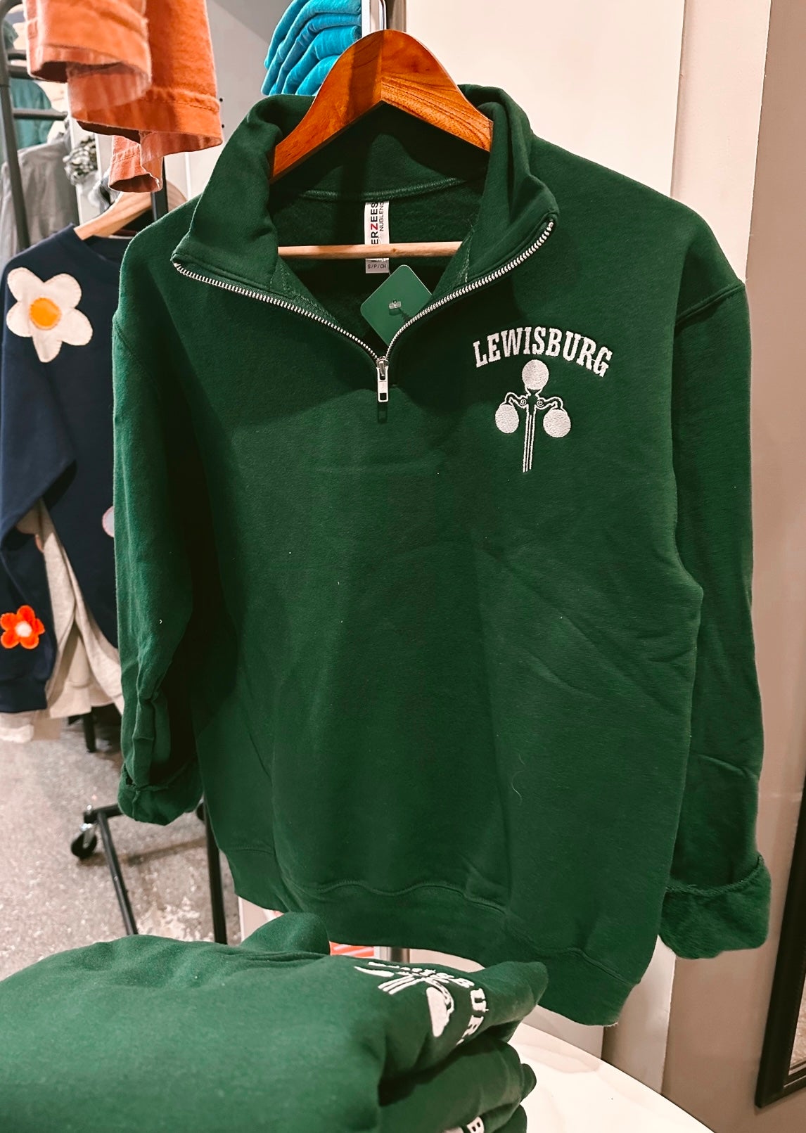 Lewisburg Lamppost Embroidered 1 4 Zip Jordanna Adams lewisburg-lamppost-embroidered-1-4-zip-jordanna-adams